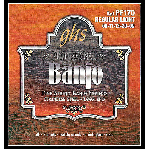 Stainless Steel 5-String Banjo Strings - Light
