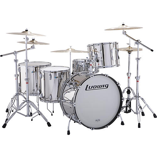 Stainless Steel Limited Edition 5-Piece Drum Set with Hardware
