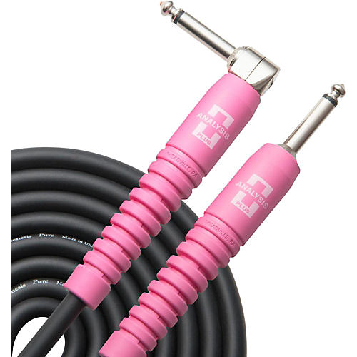 Analysis Plus Stand Out Pink Genesis Pure Instrument Cable Straight to Angle 20 ft.