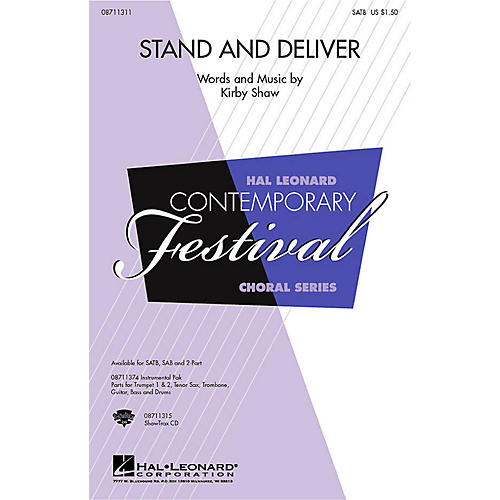 Hal Leonard Stand and Deliver ShowTrax CD Composed by Kirby Shaw