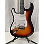 Used Donner Standard Left Hand Solid Body Electric Guitar Sunburst