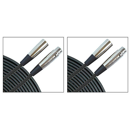 Musician's Gear Standard Microphone Cable, 20', Black 2-Pack