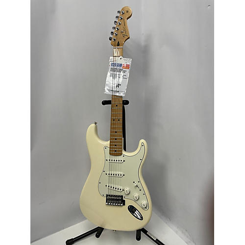 Fender Standard Stratocaster Solid Body Electric Guitar Antique White