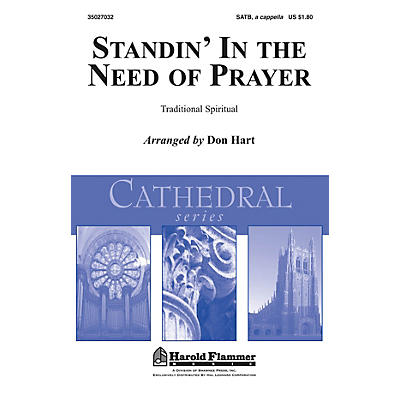 Shawnee Press Standin' in the Need of Prayer SATB a cappella arranged by Don Hart