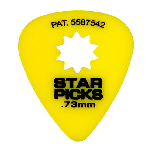 Everly Star Grip Guitar Picks (50 Picks) .73 mm Yellow