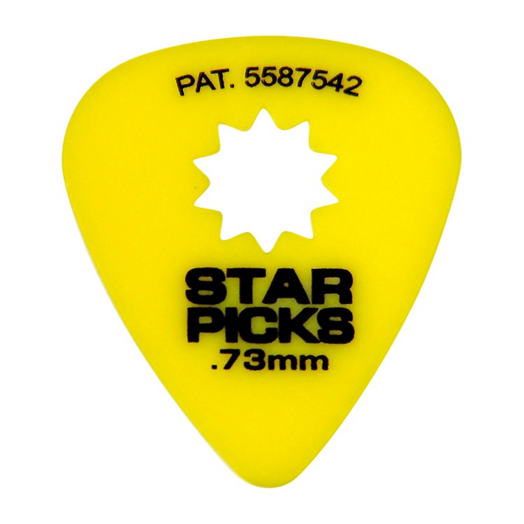 Everly Star Grip Guitar Picks (50 Picks) .73mm Yellow | Musician's Friend