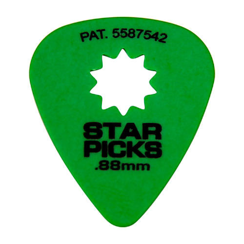 Everly Star Grip Guitar Picks (50 Picks) .88 mm Green