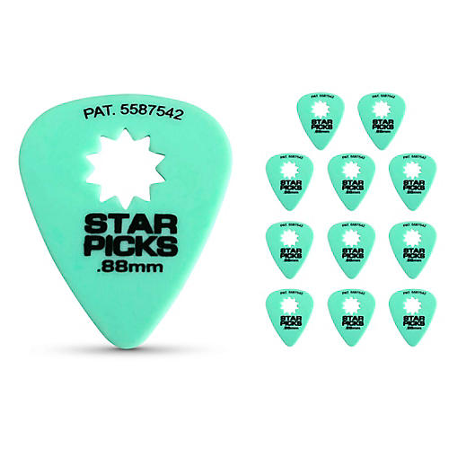 Everly Star Guitar Picks .88 mm 12 Pack