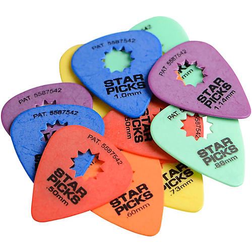 Everly Star Guitar Picks Rockstar Mix 12 Pack