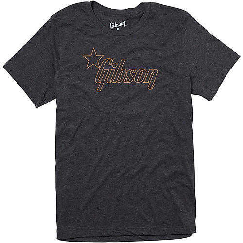 Gibson Star Logo T-Shirt X Large Charcoal