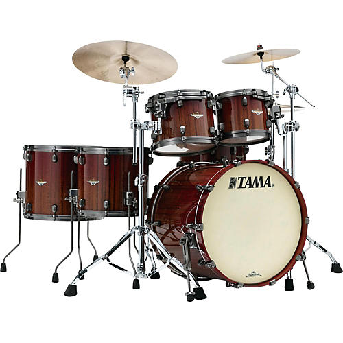 Starclassic Bubinga Exotix Tigerwood 5-Piece Shell Pack with Smoked Black Nickel Hardware