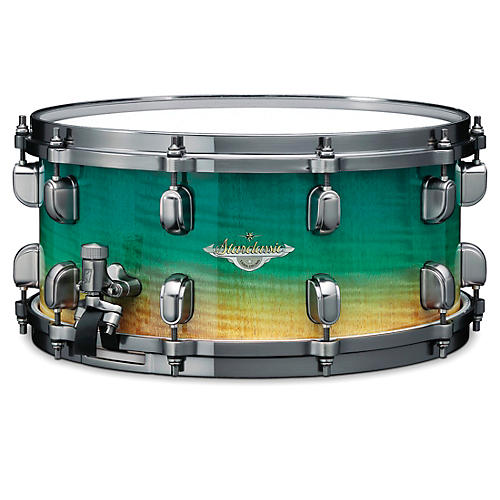 TAMA Starclassic Maple Snare Drum With Smoked Black Nickel Shell Hardware 14 x 6.5 in. Marine Shoreline Movingui Fade