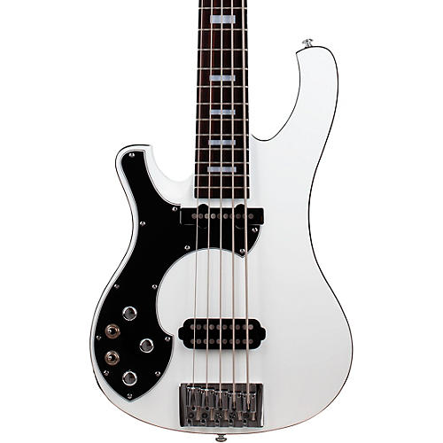 Schecter Guitar Research Stargazer-5 Left-Handed 5-String Electric Bass Guitar Gloss White