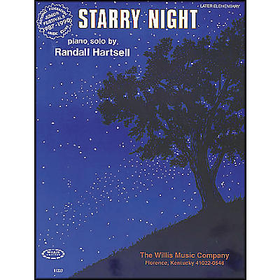 Willis Music Starry Night Later Elementary Piano Solo by Randall Hartsell