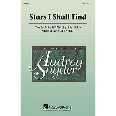 Hal Leonard Stars I Shall Find SSA composed by Audrey Snyder