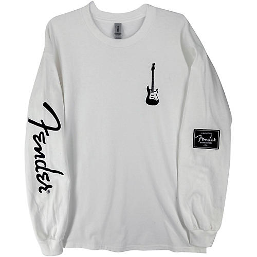 Fender Static Long Sleeve T-Shirt Large White