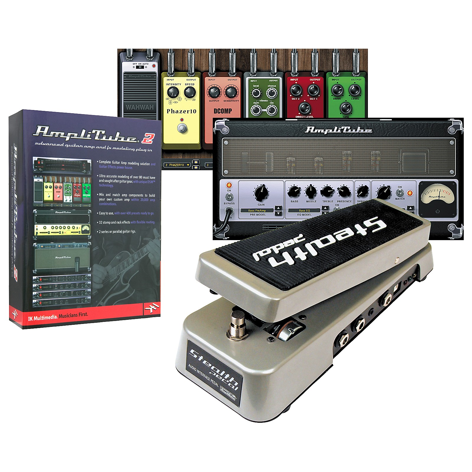 IK Multimedia StealthPedal Audio Interface/Controller + AmpliTube 2