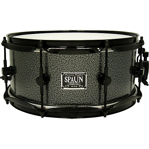 Steel Snare with Silver Vein and Black Hardware