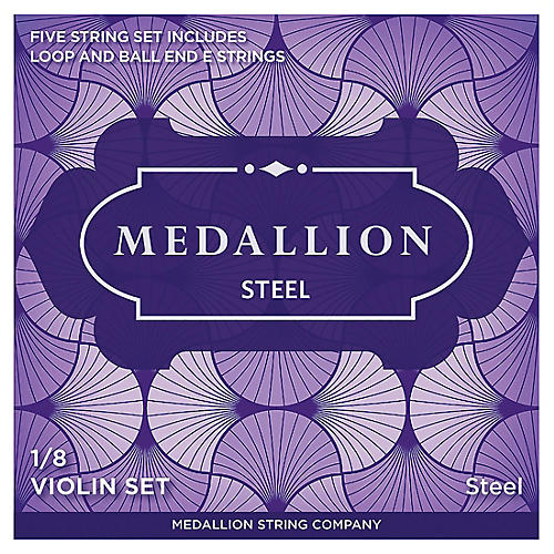 Medallion Strings Steel Violin String Set 1/8 Size, Medium