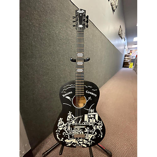 Harmony Stella Singing Cowboys Acoustic Guitar Black