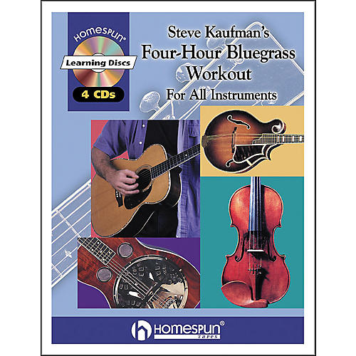 Steve Kaufman's 4 Hour Bluegrass Workout Book/4 CD Package