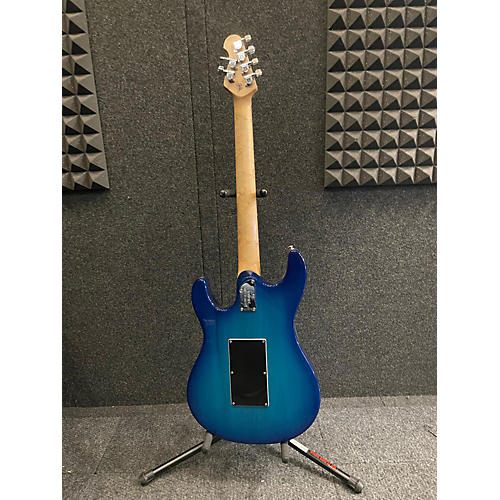 Ernie Ball Music Man Steve Morse Signature Solid Body Electric Guitar Trans Blue Burst