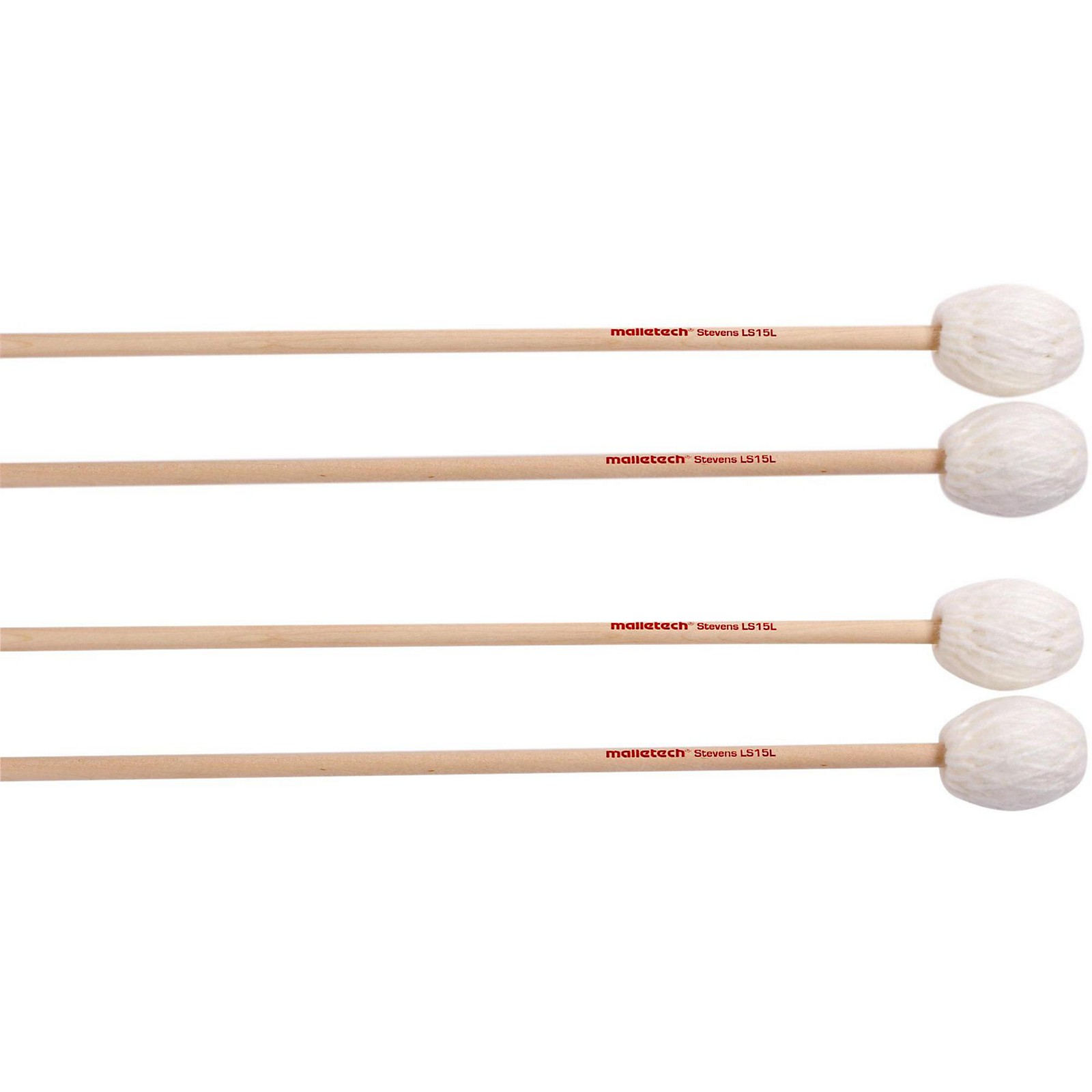Malletech Stevens Marimba Mallets Set of 4 (2 Matched Pairs) 15L