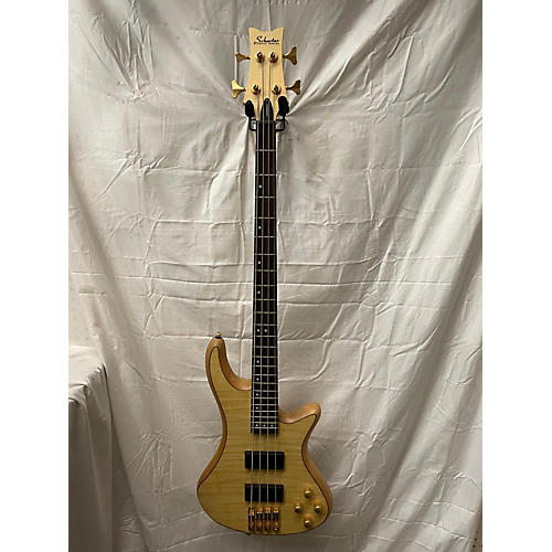 Schecter Guitar Research Stiletto Custom 4 String Electric Bass Guitar Natural