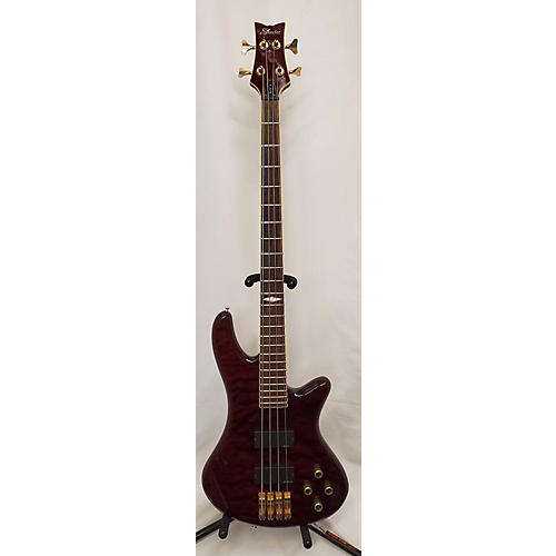 Schecter Guitar Research Stiletto Elite 4 String Electric Bass Guitar Red