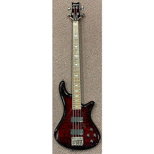 Schecter Guitar Research Stiletto Extreme 4-String Electric Bass Guitar Black Cherry