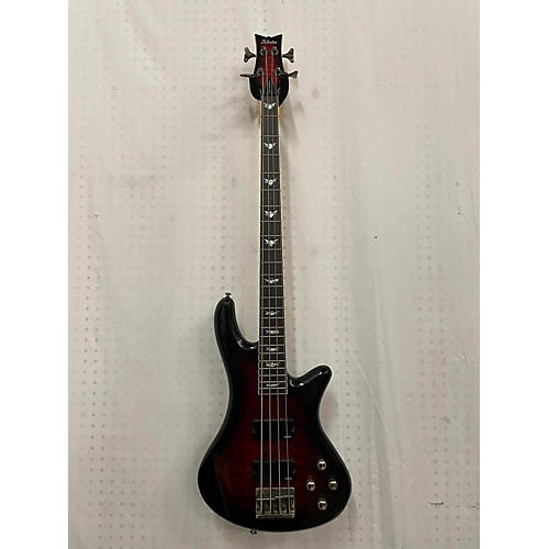 Schecter Guitar Research Stiletto Extreme 4 String Electric Bass Guitar Black Cherry