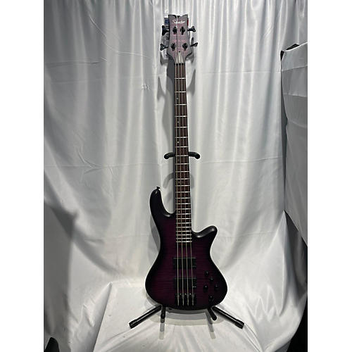 Schecter Guitar Research Stiletto Studio 4 Electric Bass Guitar Purple