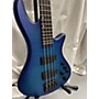 Used Schecter Guitar Research Stiletto Studio-4 Electric Bass Guitar Ocean Blue Burst