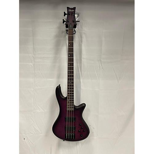 Schecter Guitar Research Stiletto Studio 4 Electric Bass Guitar Trans Purple