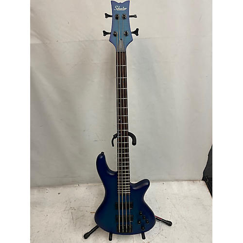 Schecter Guitar Research Stiletto Studio 4 String Electric Bass Guitar Ocean Blue Burst