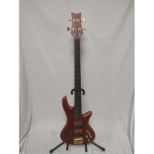 Schecter Guitar Research Stiletto Studio 4 String Fretless Electric Bass Guitar Capri Orange