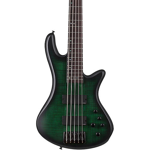 Schecter Guitar Research Stiletto Studio-5 5-String Electric Bass Guitar Condition 1 - Mint Emerald Green Burst