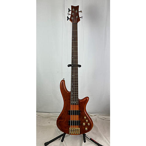 Schecter Guitar Research Stiletto Studio 5 String Electric Bass Guitar Trans Orange