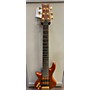 Used Schecter Guitar Research Stiletto Studio 5 String Left Handed Electric Bass Guitar Satin Honey