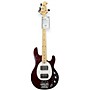 Used Sterling by Music Man Sting Ray Sub Series 4 HH Electric Bass Guitar Burgundy