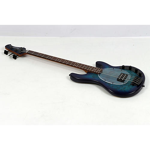 Sterling by Music Man StingRay Ray34 Burl Top Rosewood Fingerboard Electric Bass Condition 3 - Scratch and Dent Neptune Blue Satin 197881158958