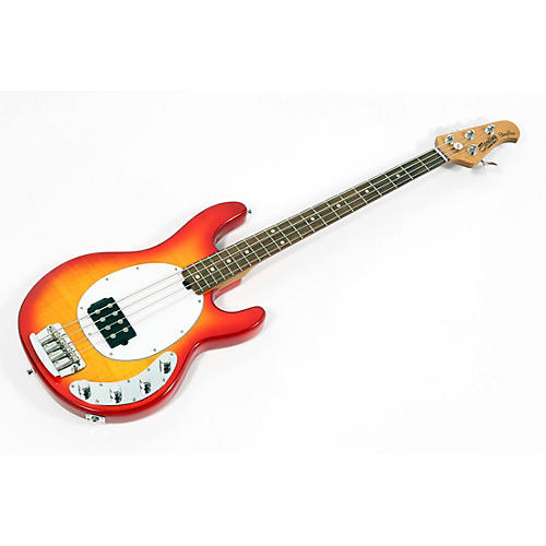 Sterling by Music Man StingRay Ray34 Flame Maple Electric Bass Guitar Condition 3 - Scratch and Dent Heritage Cherry Burst 197881321475