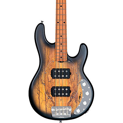 Sterling by Music Man StingRay Ray34HH Spalted Maple Top Maple Fingerboard Electric Bass Guitar
