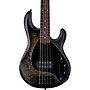Sterling by Music Man StingRay Ray35 Burl Top Rosewood Fingerboard 5-String Electric Bass Transparent Black Satin