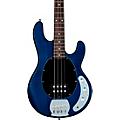 Sterling by Music Man StingRay Ray4 Electric Bass Guitar Satin Transparent Black Black PickguardSatin Transparent Blue Black Pickguard