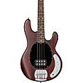 Sterling by Music Man StingRay Ray4 Electric Bass Guitar Satin Transparent Black Black PickguardWalnut Stain Black Pickguard