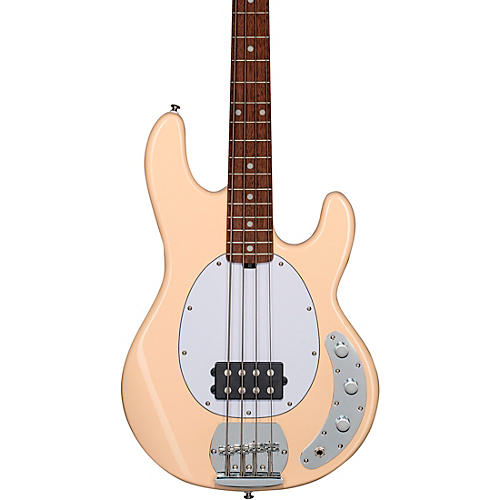 Sterling by Music Man StingRay Ray4 Rosewood Fingerboard Electric Bass Vintage Cream White Pickguard