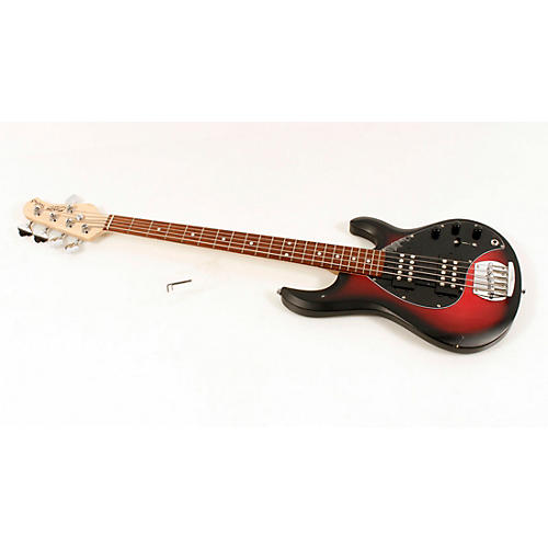 Sterling by Music Man StingRay Ray5HH Limited-Edition 5-String Bass Guitar Condition 3 - Scratch and Dent Ruby Red Burst Satin 197881121082