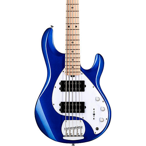 Sterling by Music Man StingRay Ray5HH Maple Fingerboard 5-String Electric Bass Guitar Condition 1 - Mint Cobra Blue