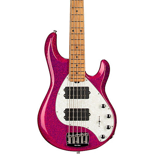 Ernie Ball Music Man StingRay Special 5 HH 5-String Electric Bass Guitar - Soda Pink Sparkle